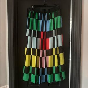 Alice + Olivia Color Block Midi Skirt